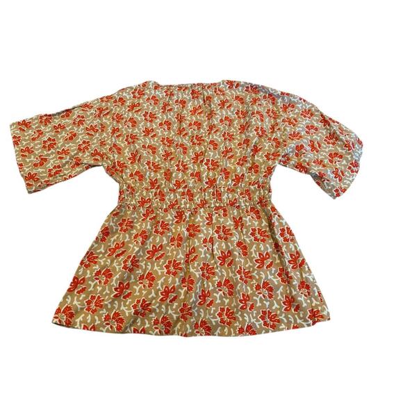 NWT JOIE Women's Vibrant Red Multi Short Sleeve Top Size M - Picture 5 of 9